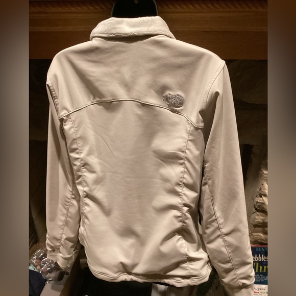 NORTH FACE WOMEN’S CREAM SOFT PLUSH FAUX FUR LINING WINTER JACKET COAT. SZ.L - Picture 8 of 13